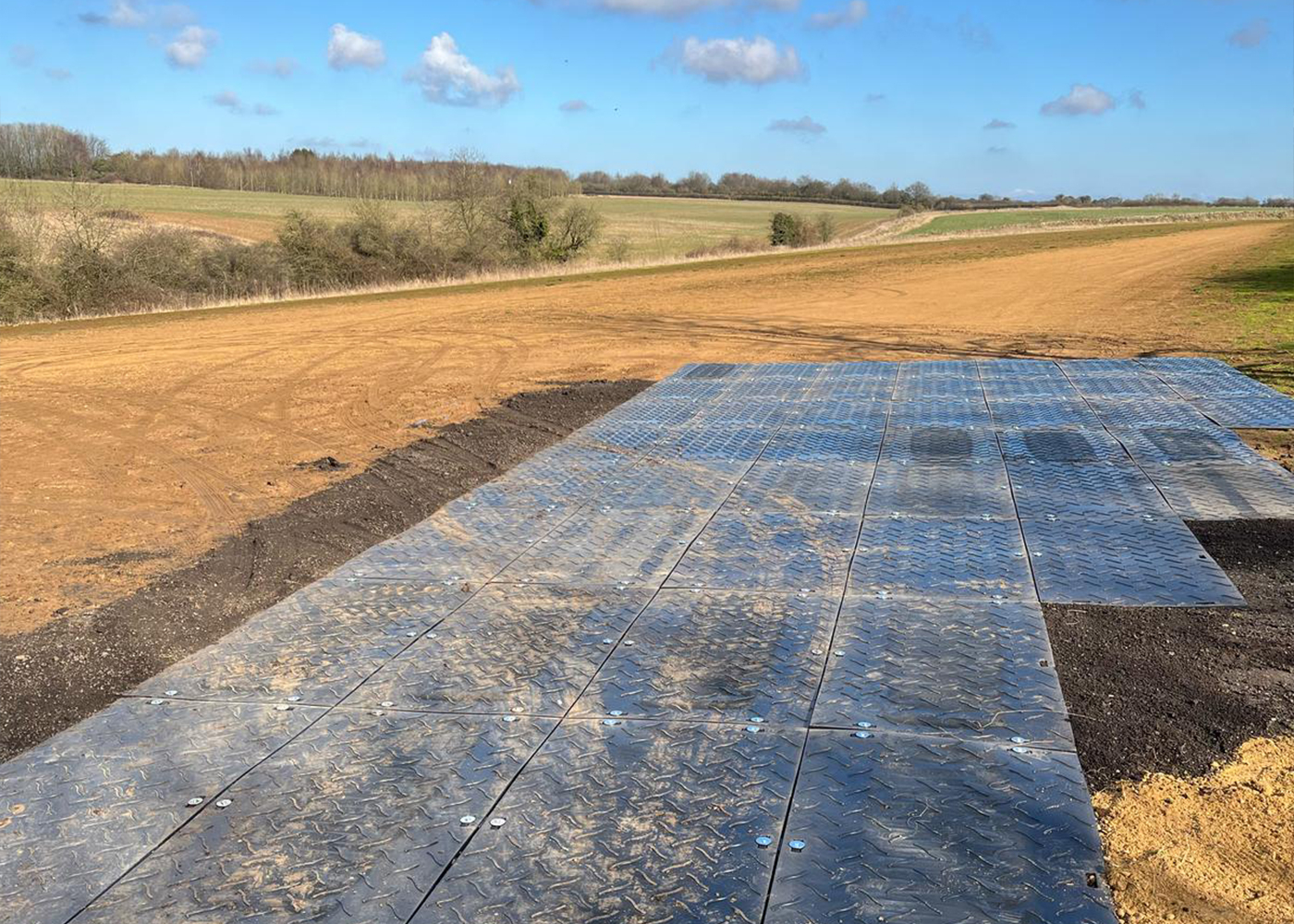 safemat ground protection in use on farm