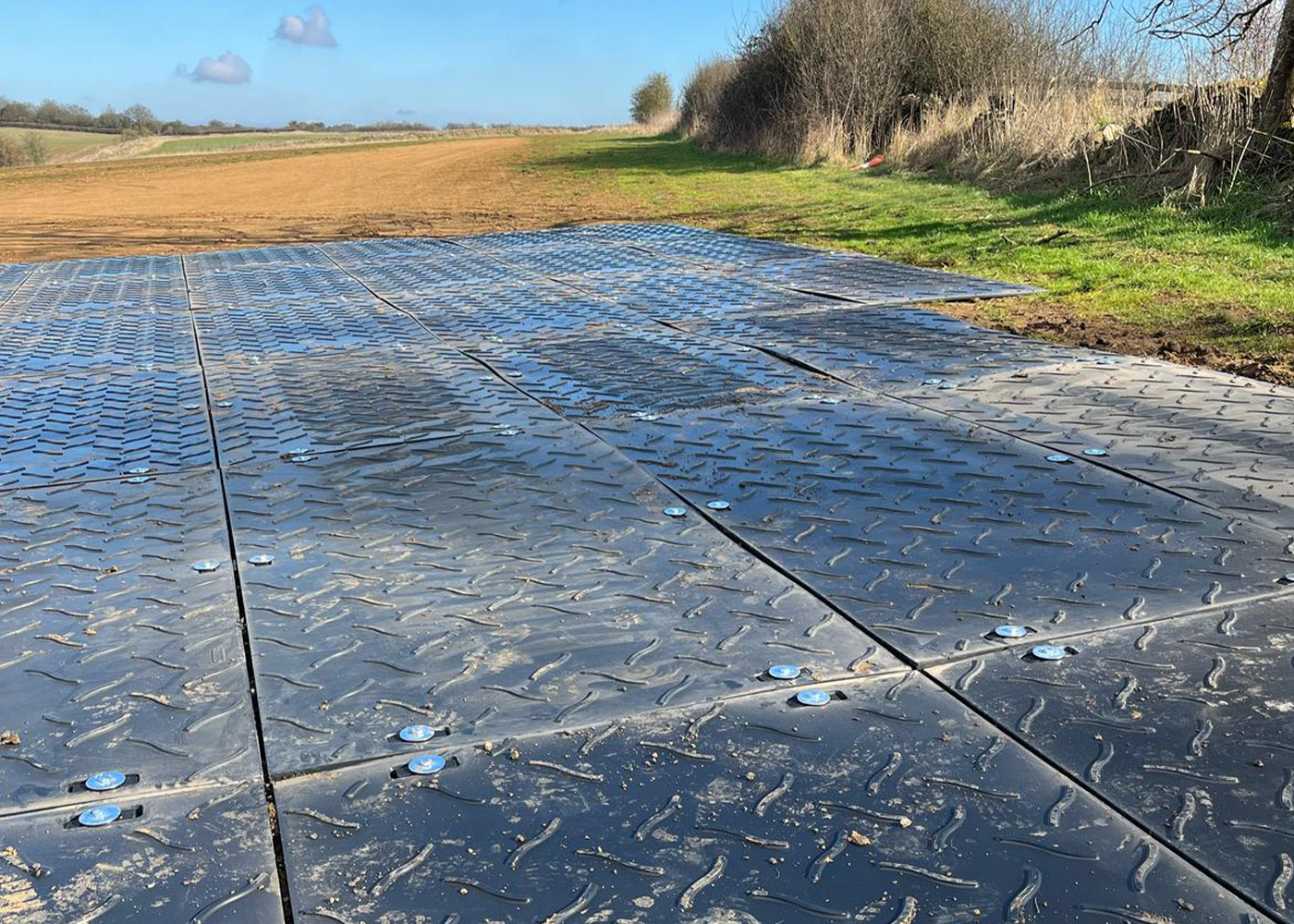 safemat ground protection in use on farm