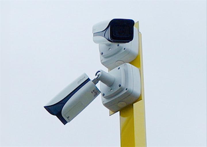 CCTV cameras on a pole