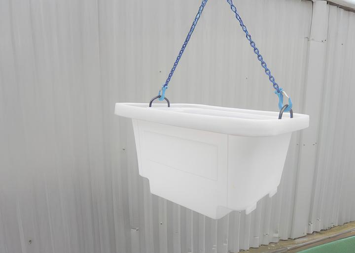 mortar tub crane lift